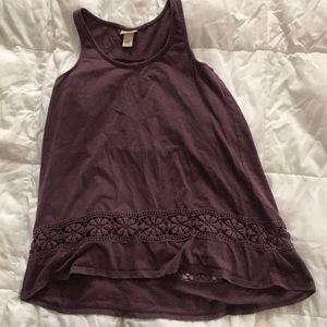 Mossimo purple detailed tank